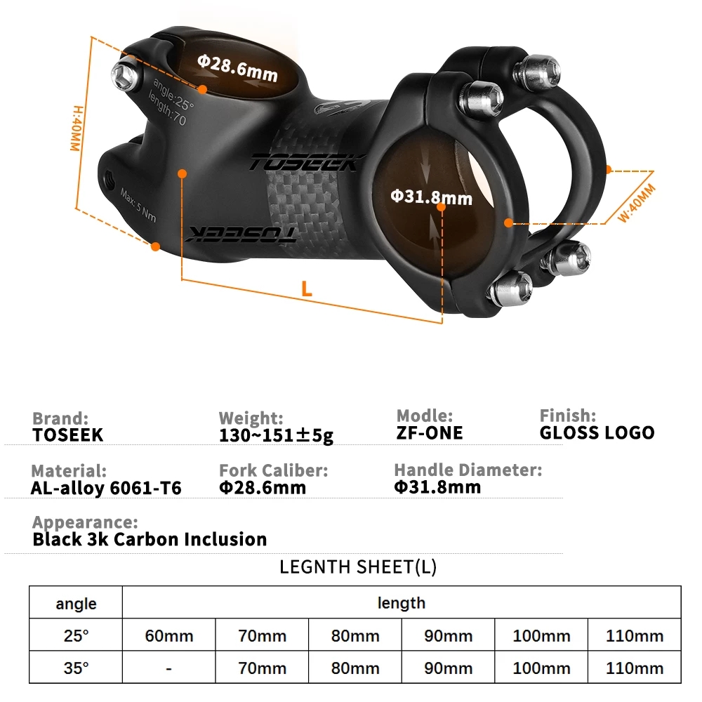 TOSEEK Bike Stem 31.8mm Handle - Bike Stem Riser ulasan dan harga