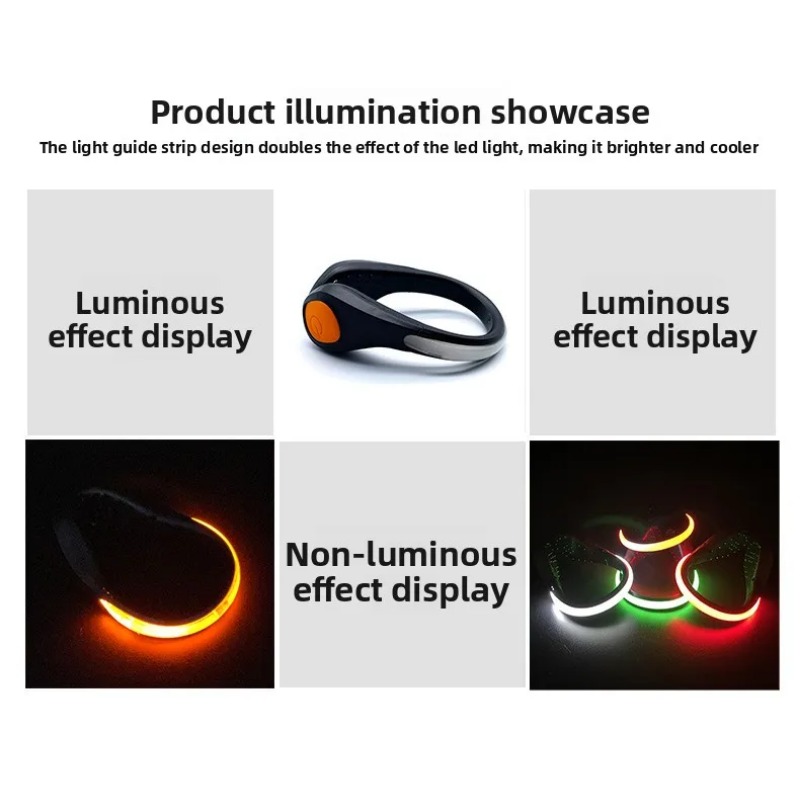 New Luminous Shoe Clip Light L - Cycling Shoe Covers ulasan dan harga