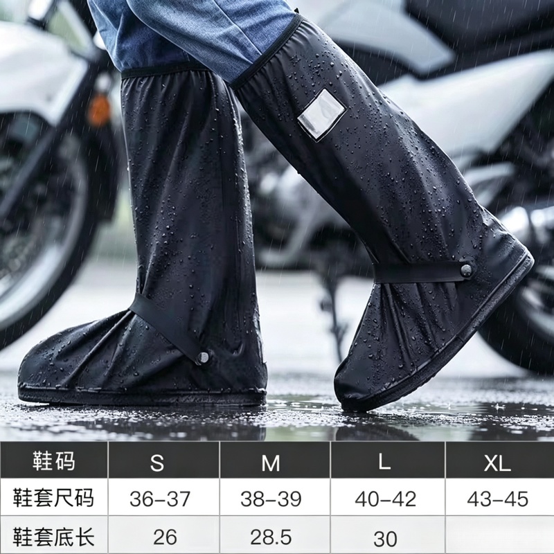 Black High Top Waterproof Rain - Cycling Shoe Covers ulasan dan harga