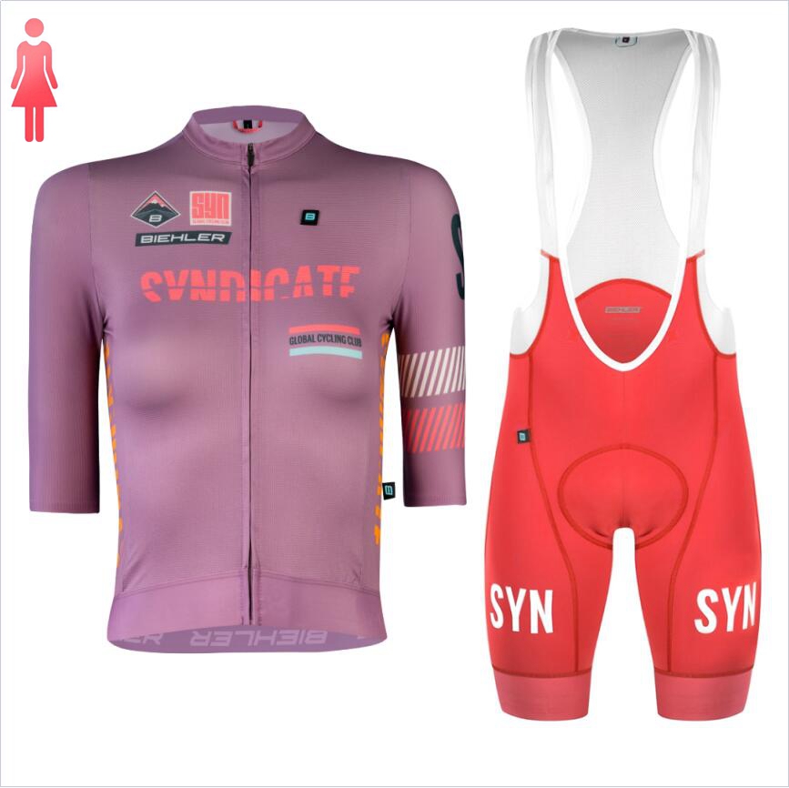 SYN Purple short sleeve Jersey - Cycling Gear Women Sale ulasan dan harga