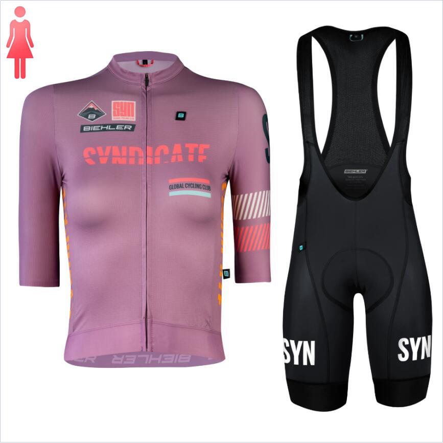 SYN Purple short sleeve Jersey - Cycling Gear Women Sale ulasan dan harga