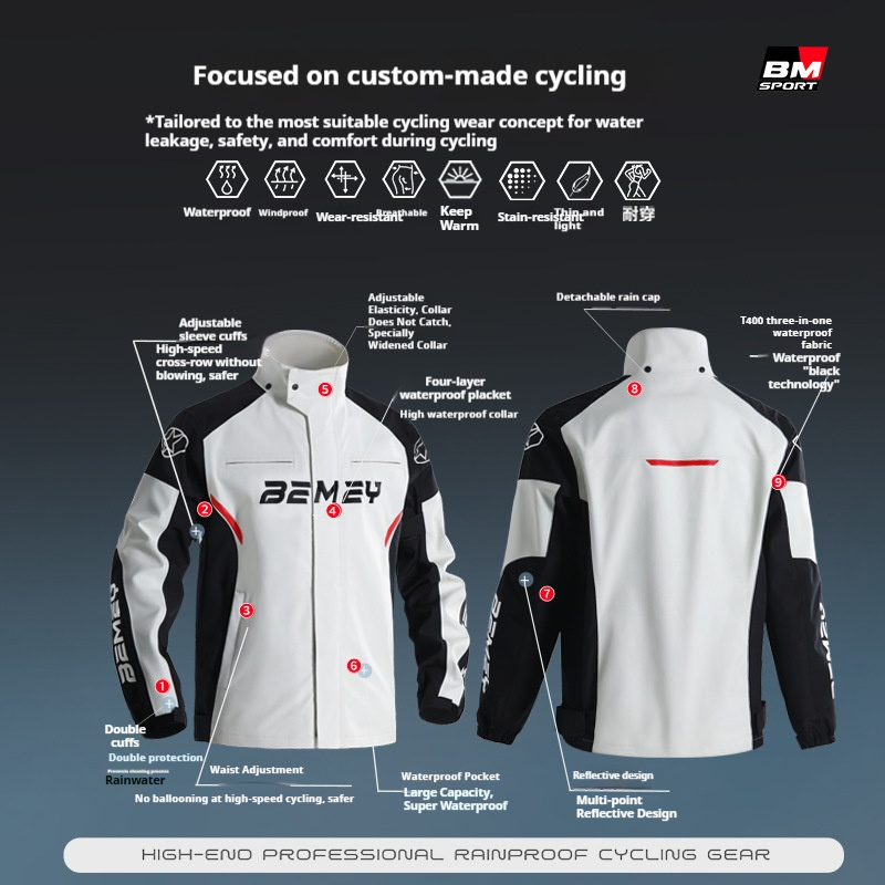 Motorcycle Raincoat for Men, T - Cycling Gear For Men ulasan dan harga